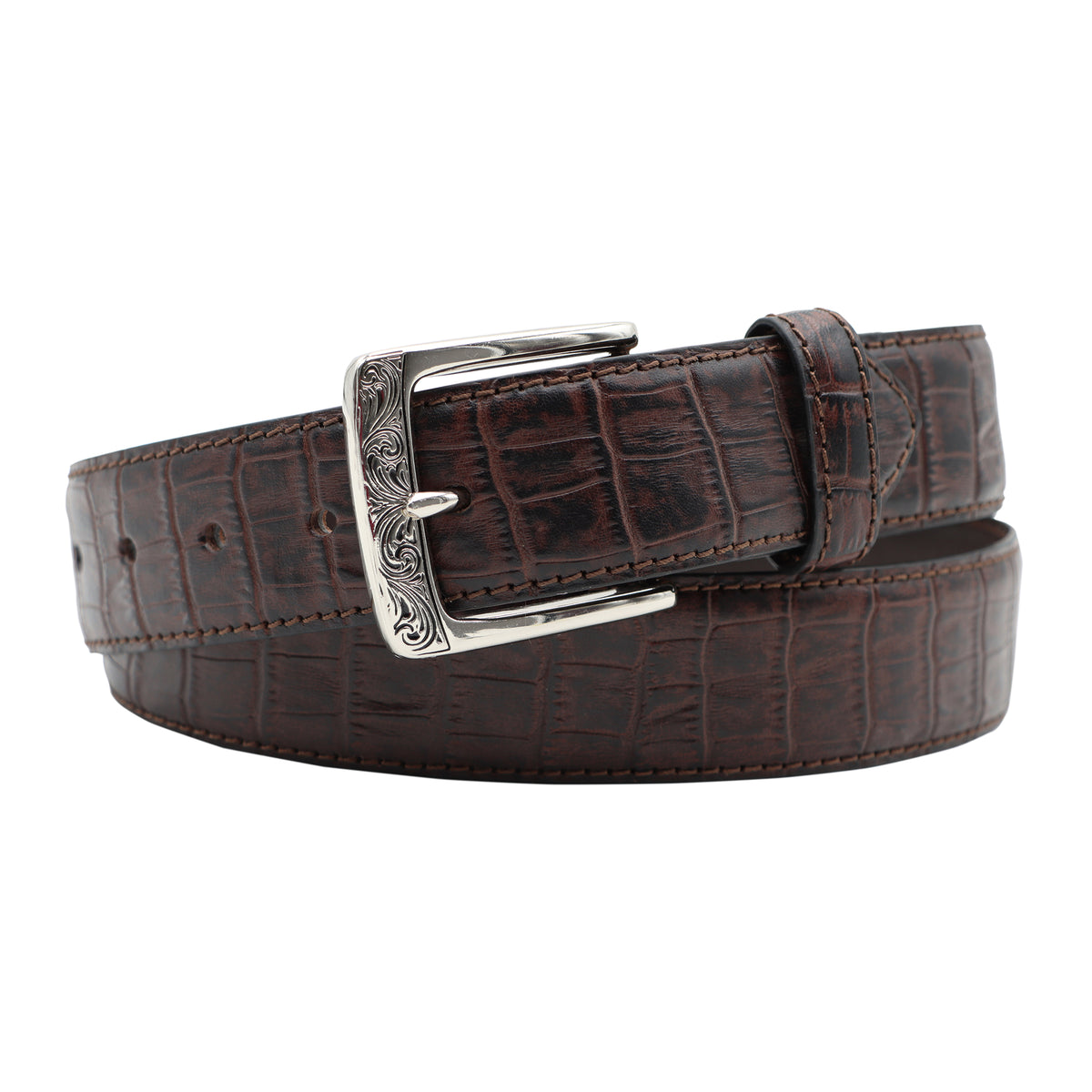 1 1/2” Exotic Alligator Print Belt