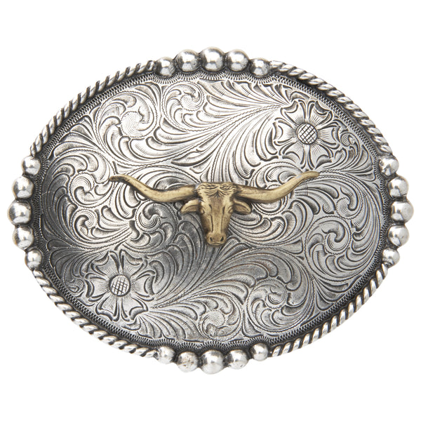 Oval Gold Longhorn Buckle - AndWest