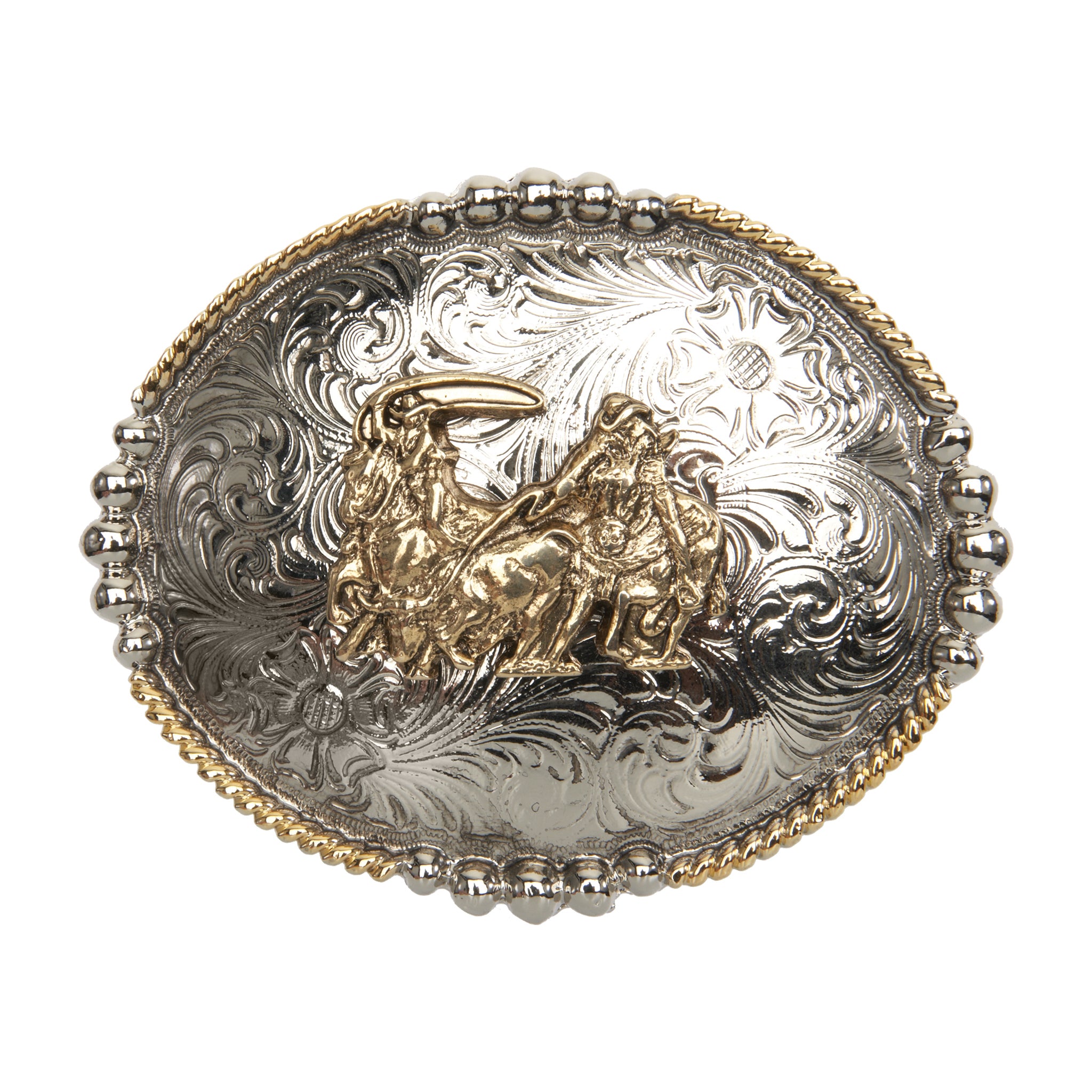 Montana Silversmiths Eagle Western Belt Buckle - Silver/Gold