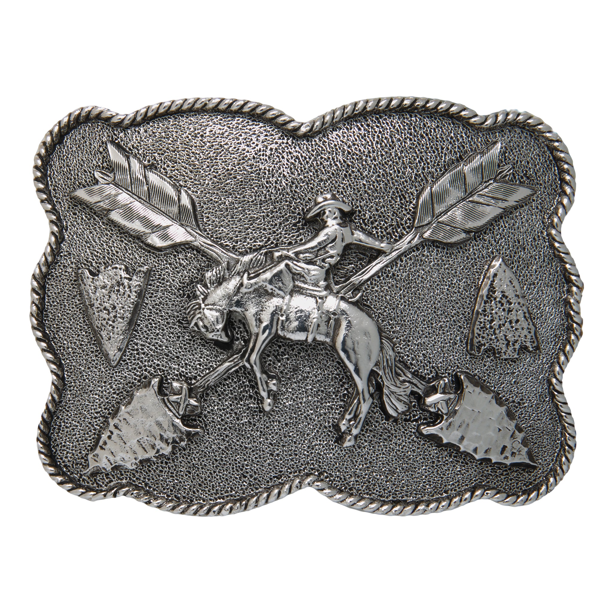 Scalloped Praying Cowboy Buckle - AndWest