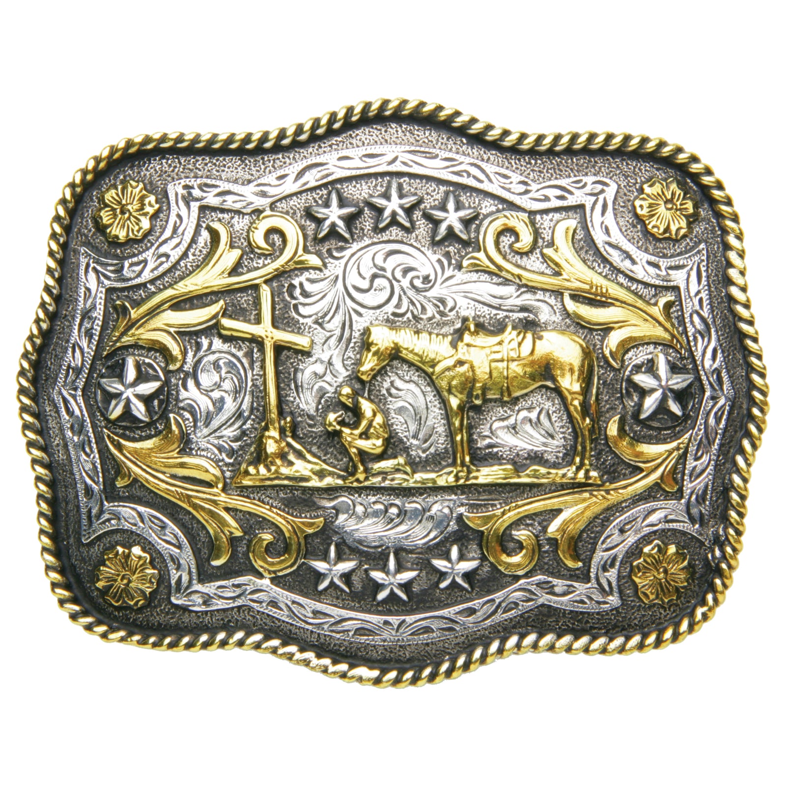 1 1/2 Longhorn Berry Edge Plaque Buckle Belt - AndWest