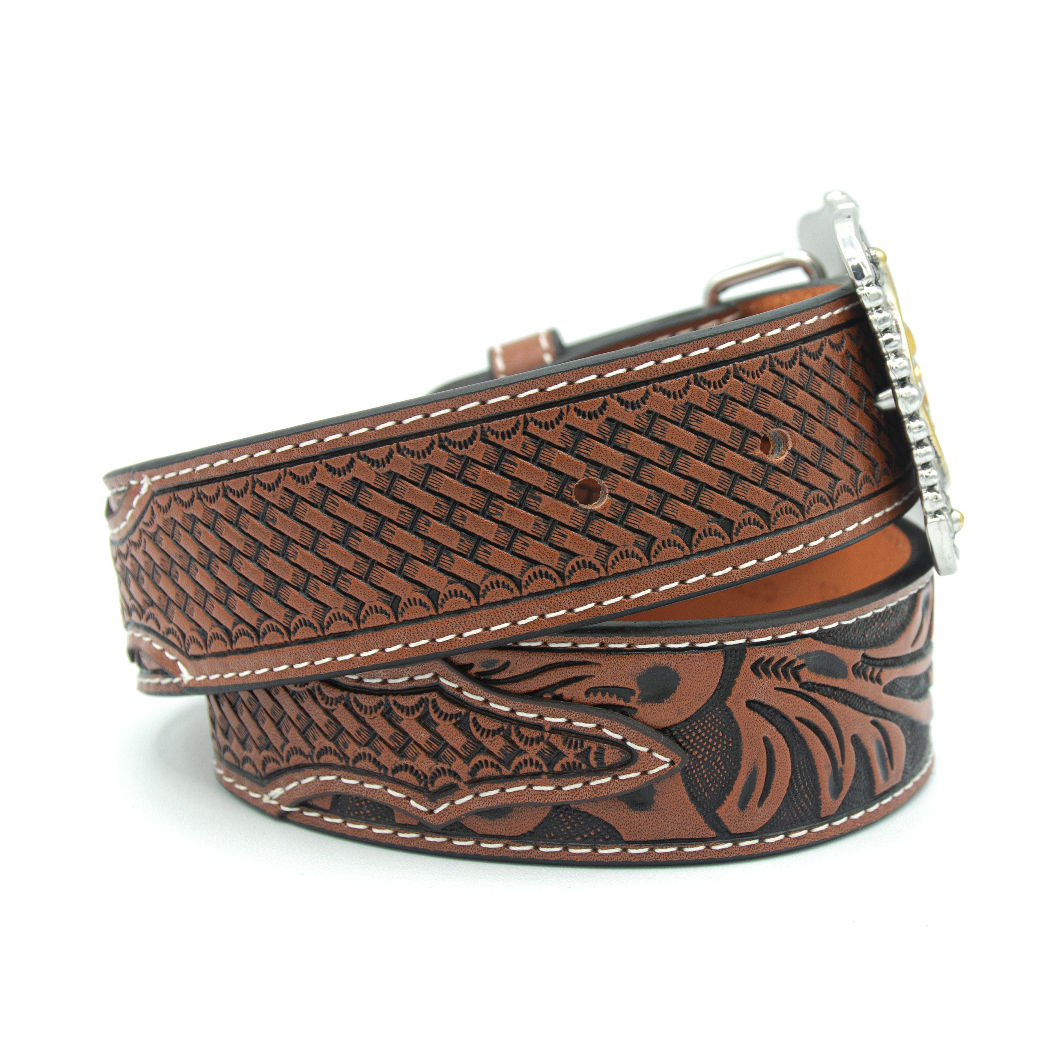RALPH LAUREN COLLECTION Distressed Brown Rodeo Buckle Belt found on  Polyvore