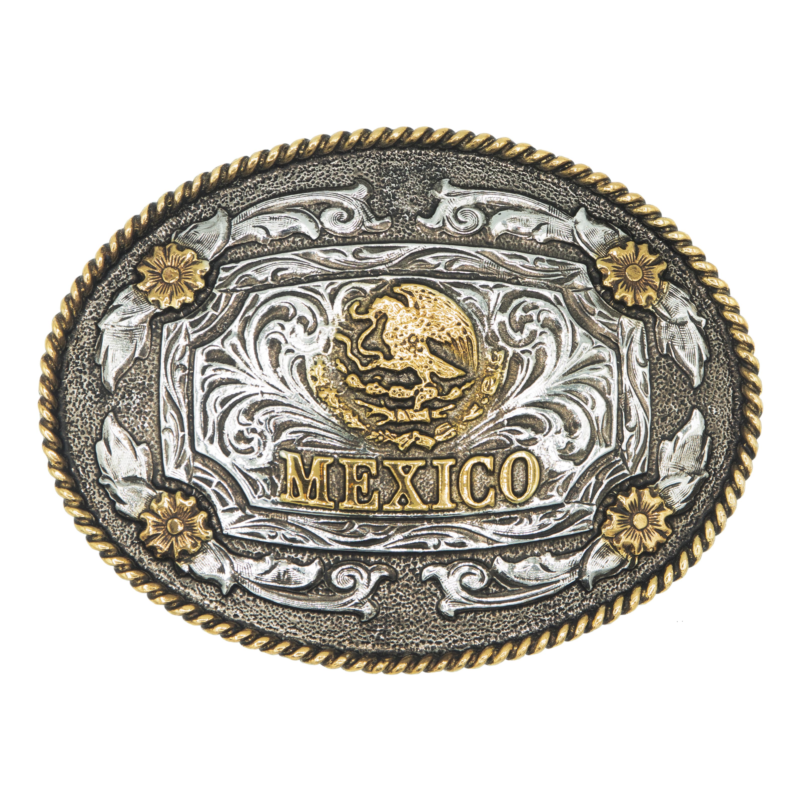 Hecho en Mexico Belt Buckle Brass Metal Eagle Bronze New Cowboy Vaquero  Mexican 
